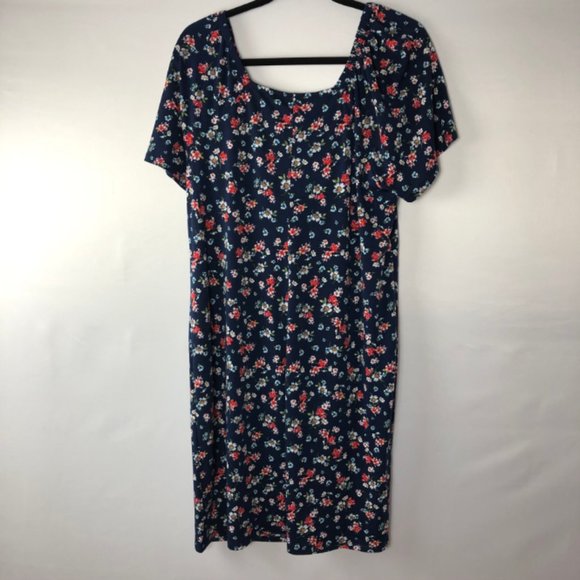 NWT Torrid Navy Floral Crepe Off Shoulder Dress - Picture 6 of 7